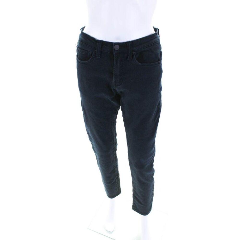 Swet Womens High Rise Skinny Leg Jeans Dark Blue Cotton Size 31X30